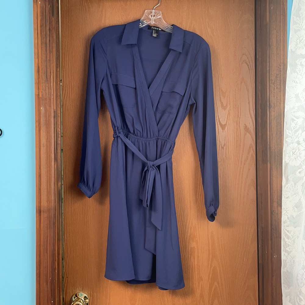 Long sleeve wrap dress